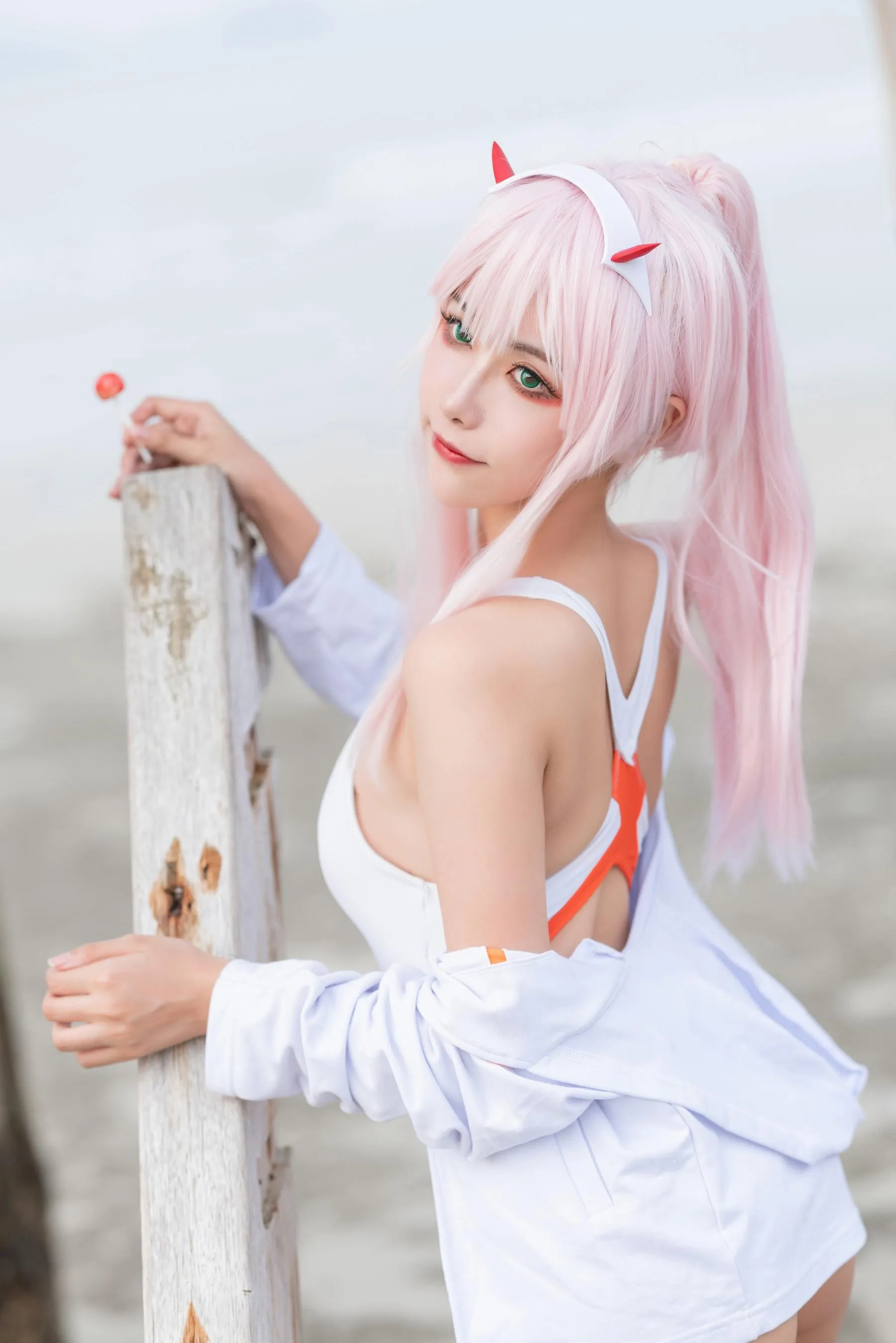Momoko葵葵 – NO.36 DARLING in the FRANXX 02 泳装 兔女郎花嫁 [61P]插图8